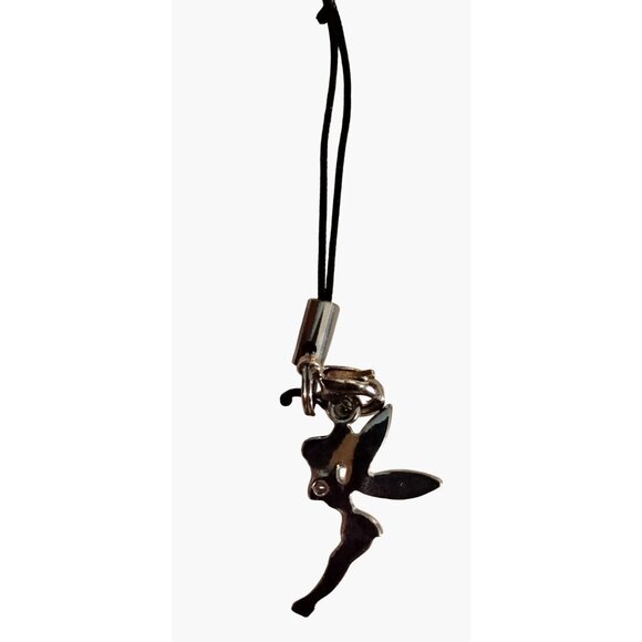 Bag Key Charm Fairy Tinkerbell Pink Enamel Silver - Picture 2 of 4
